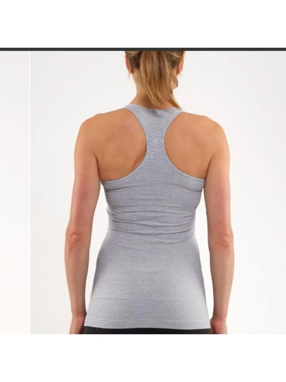 Lululemon Cool Racerback Heathered Coal Wee Stripe